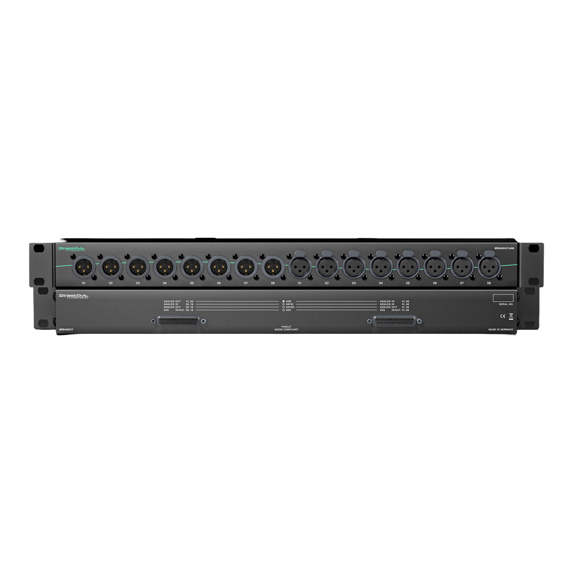 Nifty Audio DirectOut ANA8 breakout interface rack unit 