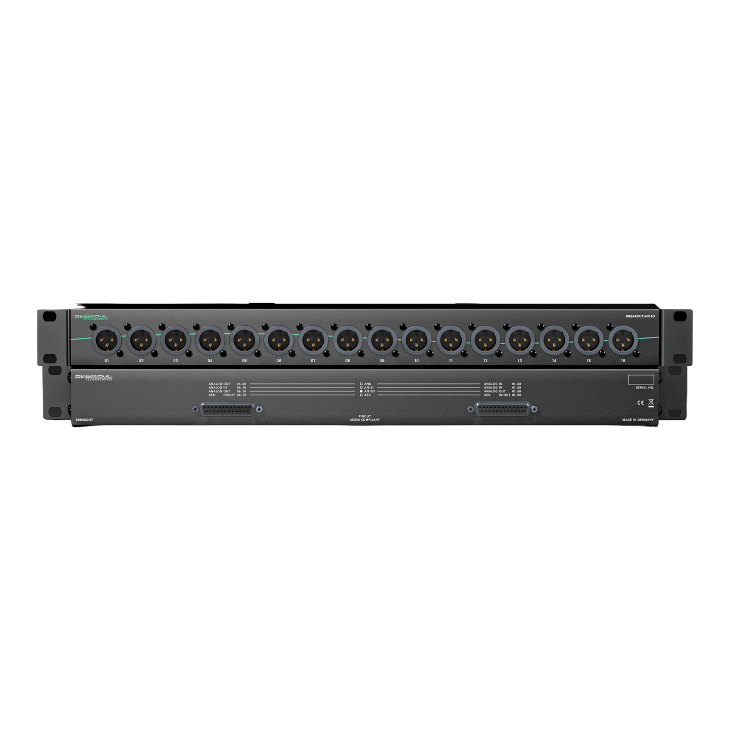 Nifty Audio DirectOut ANA16O breakout interface rack unit 