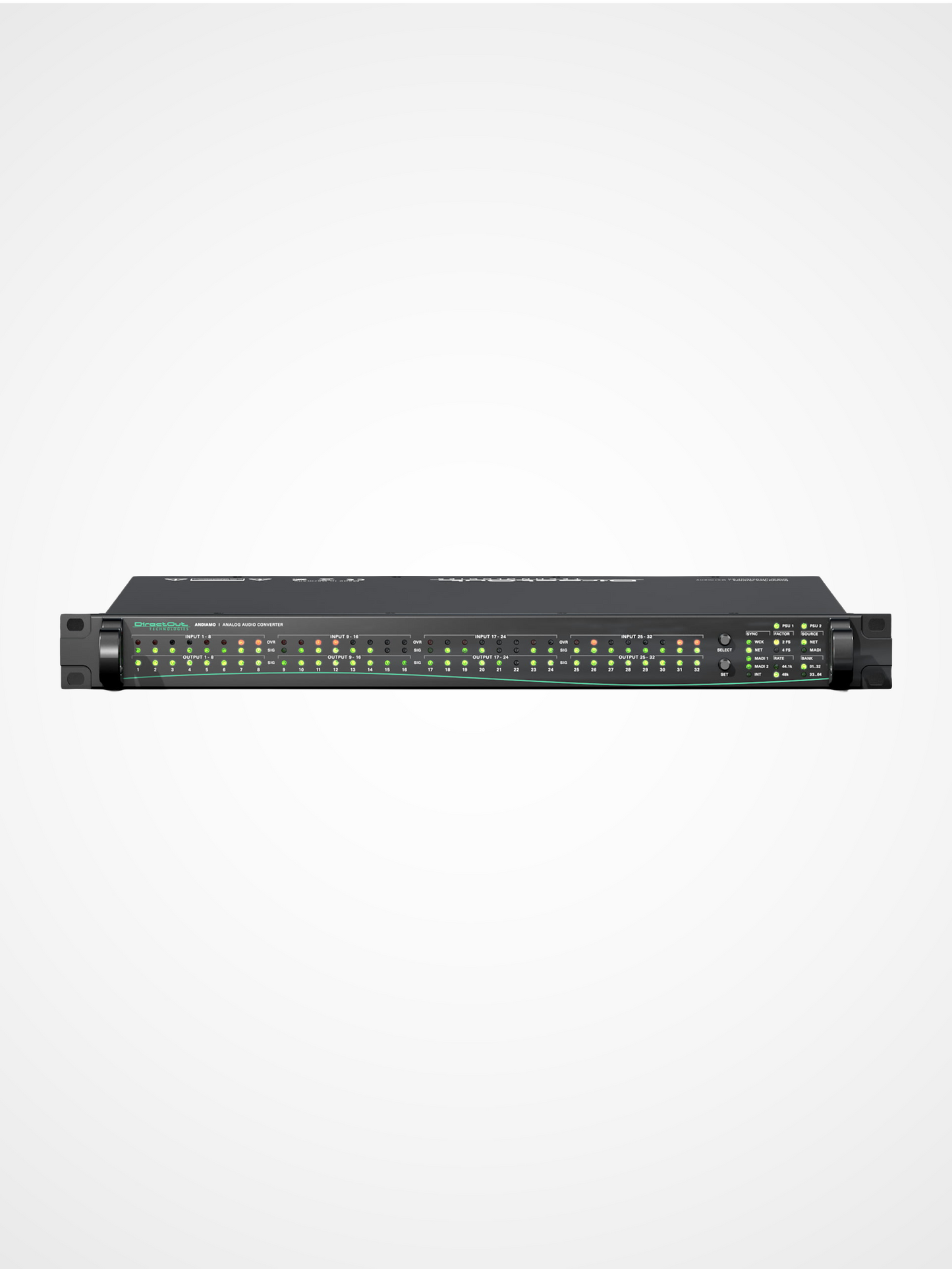 DirectOut ANDIAMO 32-channel AD/DA converter for analogue to MADI audio conversion in live sound and broadcast systems