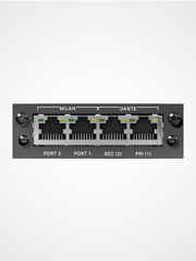 DANTE MILAN SRC I/O module for Dante to AVB Milan audio networking with sample rate conversion