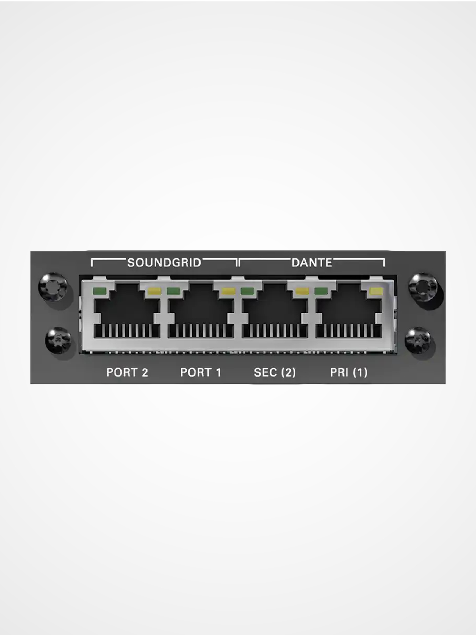 DirectOut DANTE SG SRC I/O module connecting Dante audio networks to Waves SoundGrid for live plugin processing