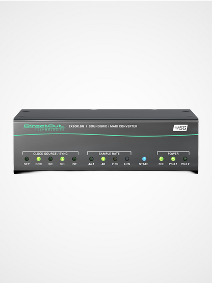 DirectOut EXBOX compact MADI audio interface front view for live sound and broadcast signal conversion
