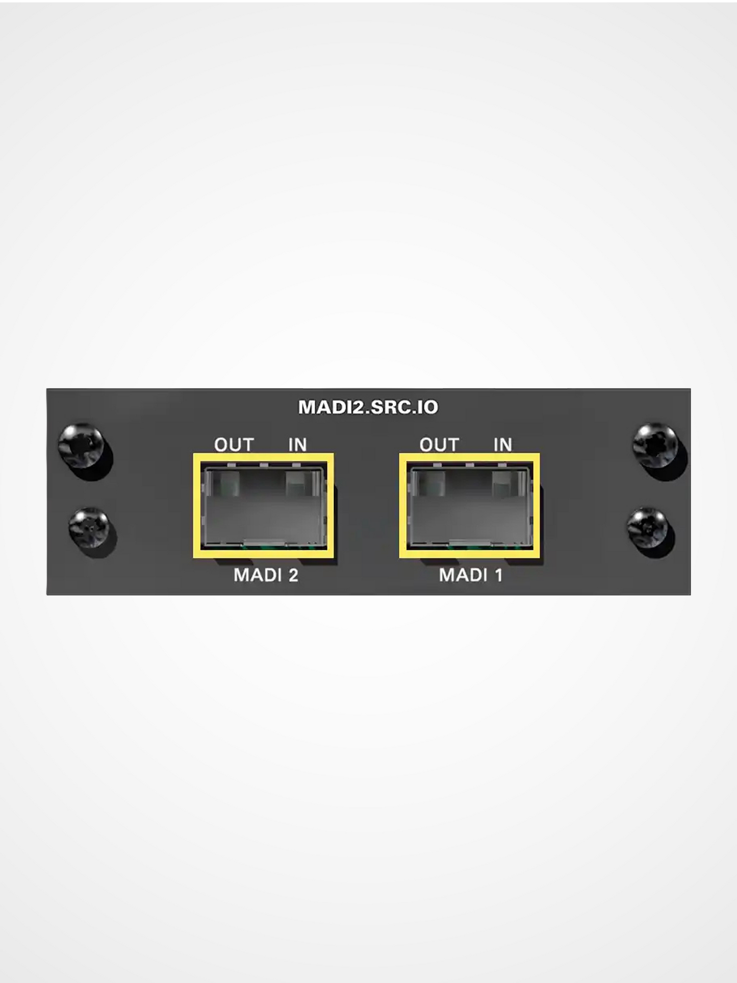 DirectOut MADI2 SRC I/O module with dual SFP MADI ports and low latency audio conversion