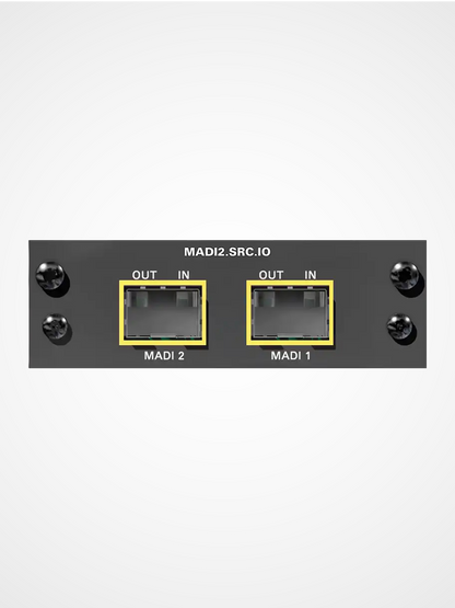 DirectOut MADI2 SRC I/O module with dual SFP MADI ports and low latency audio conversion