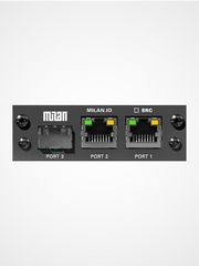 DirectOut MILAN I/O module delivering 128 channel AVB Milan audio networking for professional audio systems
