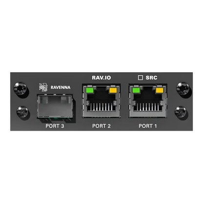 DirectOut RAV SRC I/O module with sample rate conversion for RAVENNA AES67 audio networking systems