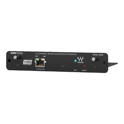Waves DN32-WSG card enabling SoundGrid plugin processing on X32 and M32 live mixing consoles
