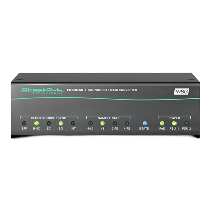 DirectOut EXBOX used as a MADI network audio converter in live sound and broadcast production environments