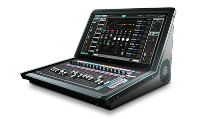 Waves LV1 Classic digital mixer angled view showing control surface and touchscreen