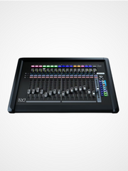 Waves LV1 Control surface front view with 17 motorised faders and encoders