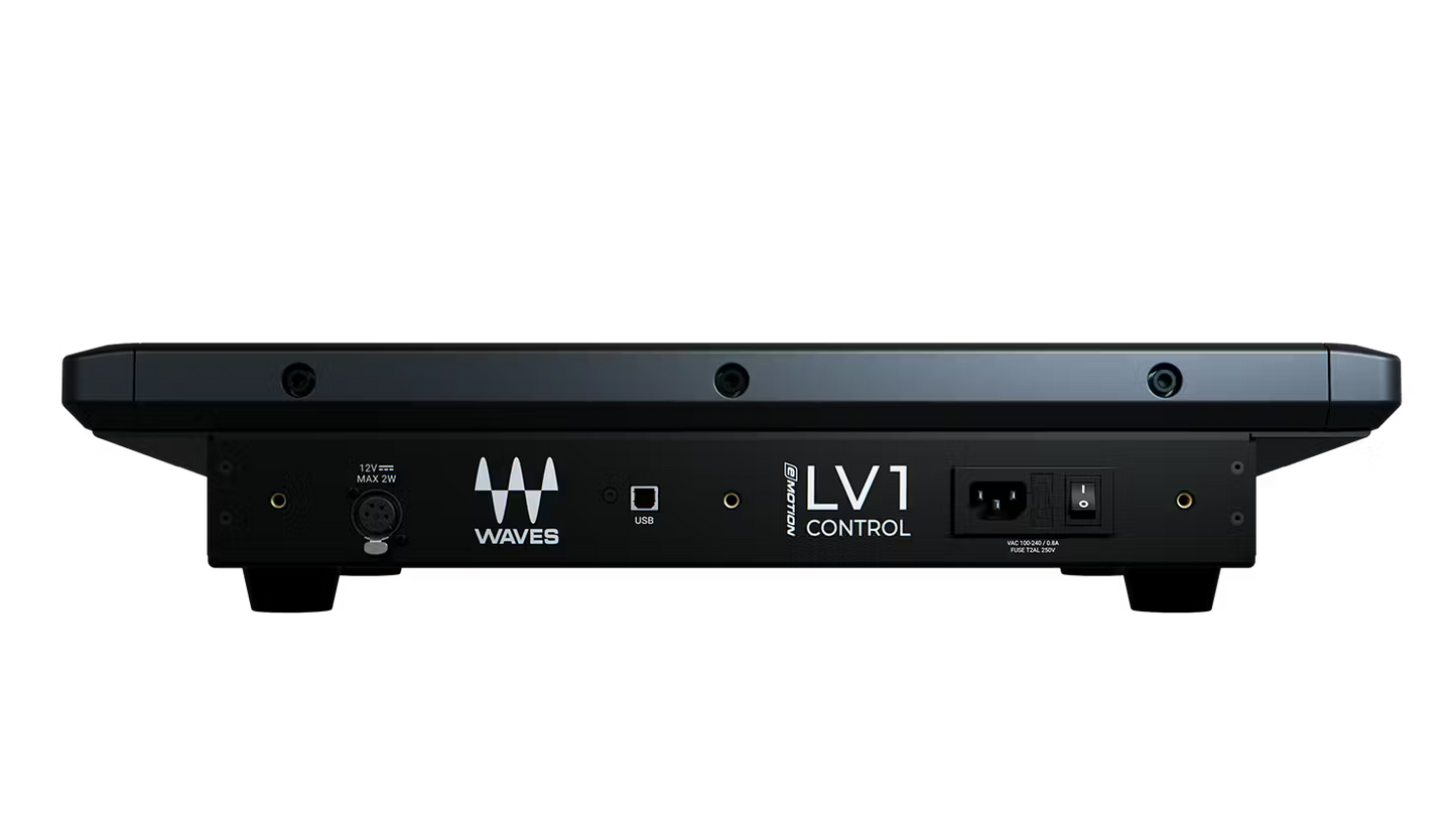 Waves LV1 Control rear panel showing USB connection power input and lamp connector