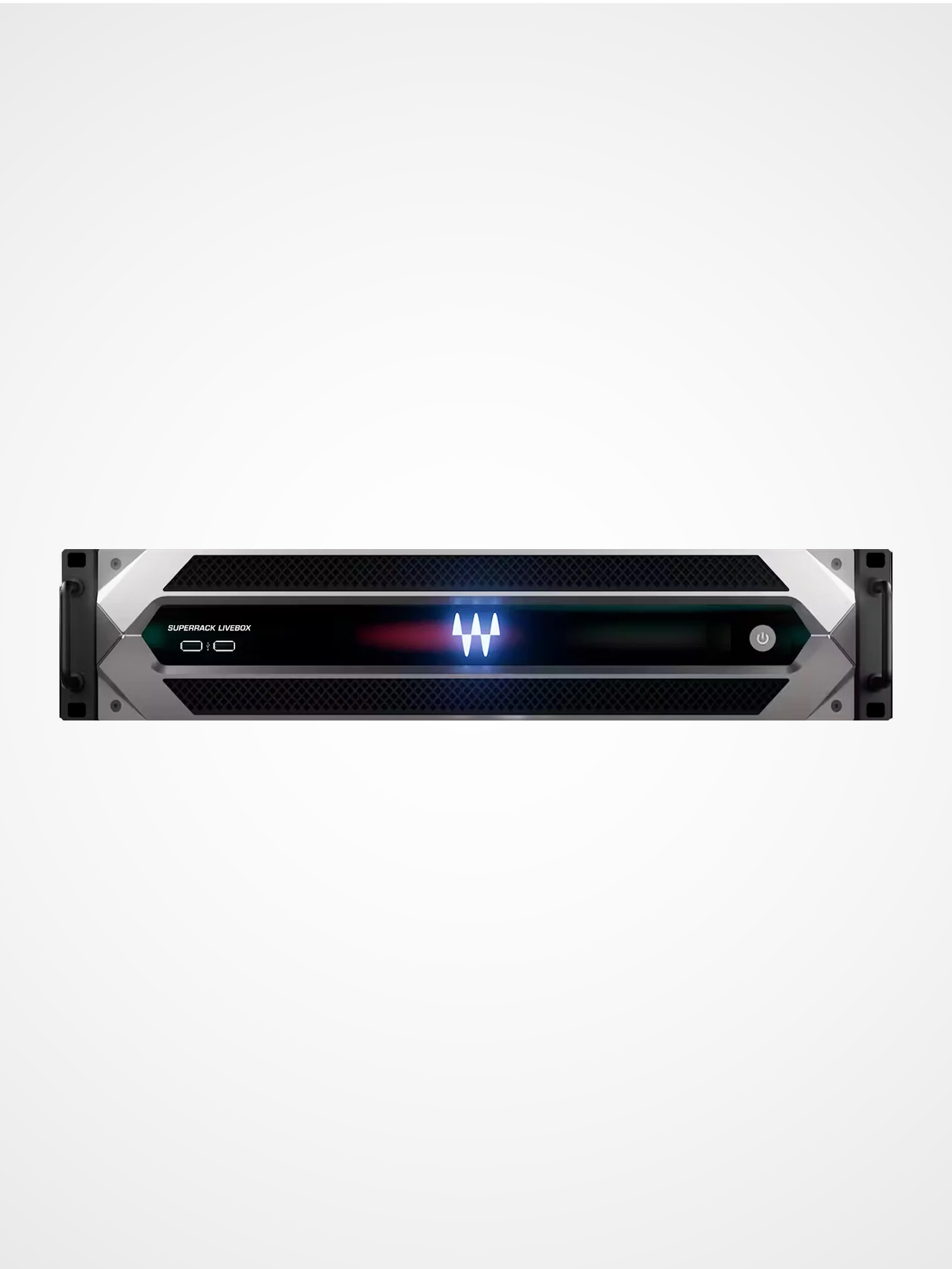 Waves SuperRack LiveBox plugin host front view 2U rackmount VST live processing unit